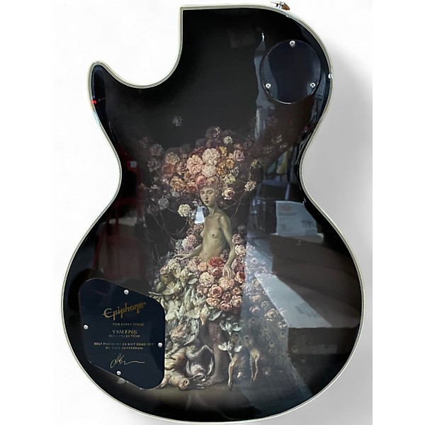 Used Epiphone LES PAUL CUSTOM ADAM JONES SIGNATURE ART SERIES Silverburst Solid Body Electric Guitar