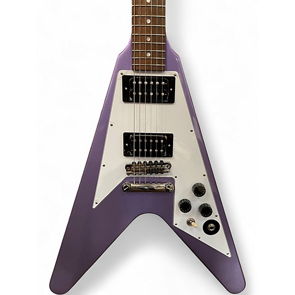 Used Epiphone KIRK HAMMETT 1979 FLYING V Purple Solid Body Electric Guitar