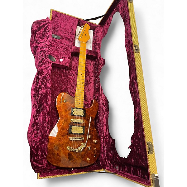 Used Dellatera Deluxe Atw Antiqued Copper Solid Body Electric Guitar