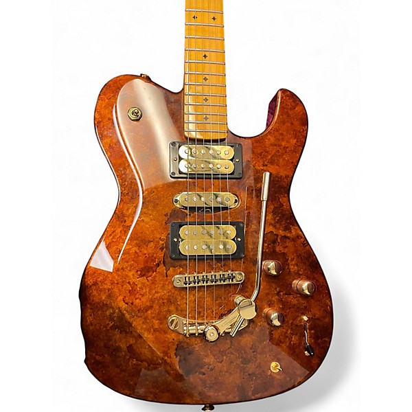 Used Dellatera Deluxe Atw Antiqued Copper Solid Body Electric Guitar