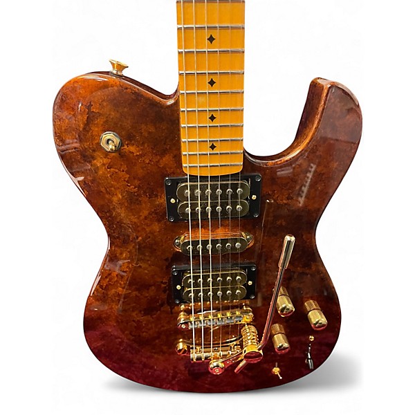 Used Dellatera Deluxe Atw Antiqued Copper Solid Body Electric Guitar