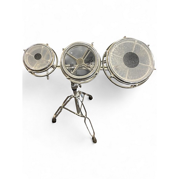 Used Remo 3 Piece Rototom Chrome Roto Toms