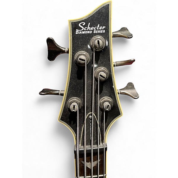 Used Schecter Guitar Research Omen Extreme 5 String Red Electric Bass Guitar