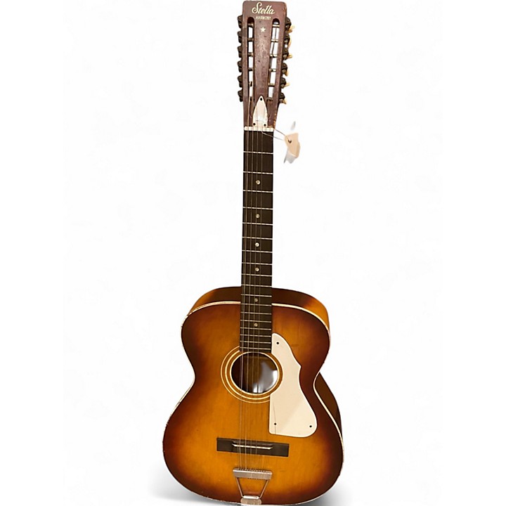 Vintage 1960s Stella Harmony H912 Sunburst 12 String Acoustic