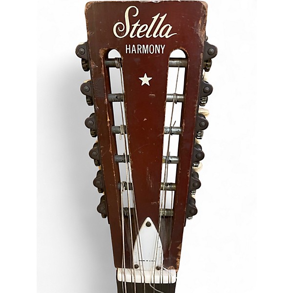 Vintage 1960s Stella Harmony H912 Sunburst 12 String Acoustic Guitar