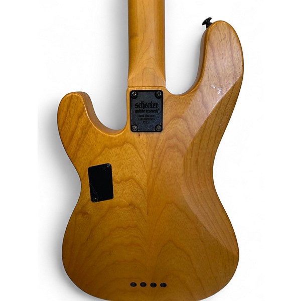 Used Schecter Guitar Research Model T Session Natural Electric Bass Guitar