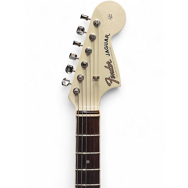 Used 2023 Fender Custom Shop 66 Jaguar Deluxe Closet Classic Aged Olympic White Solid Body Electric Guitar