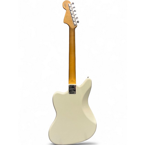 Used 2023 Fender Custom Shop 66 Jaguar Deluxe Closet Classic Aged Olympic White Solid Body Electric Guitar