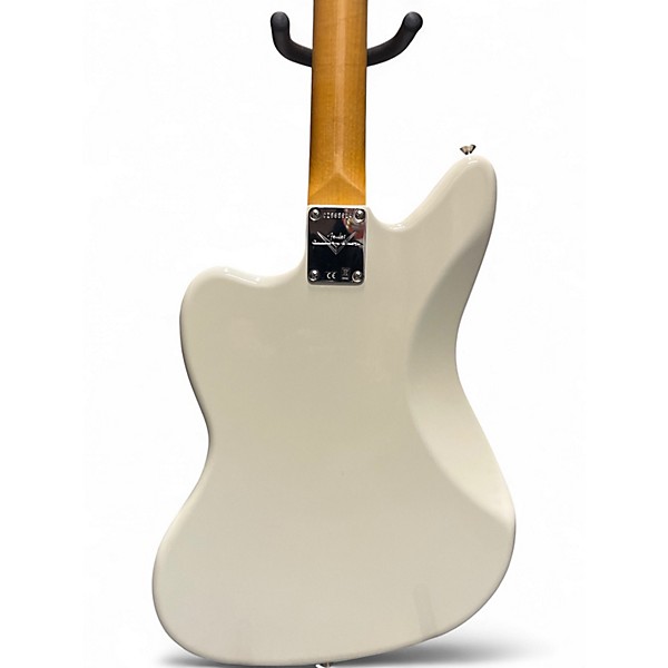 Used 2023 Fender Custom Shop 66 Jaguar Deluxe Closet Classic Aged Olympic White Solid Body Electric Guitar
