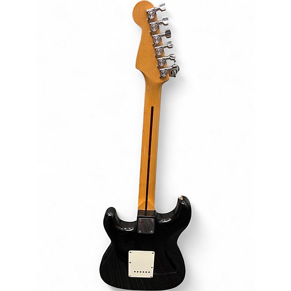 Used 1980s Squier Standard Stratocaster Black Solid Body Electric Guitar