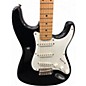 Used 1980s Squier Standard Stratocaster Black Solid Body Electric Guitar