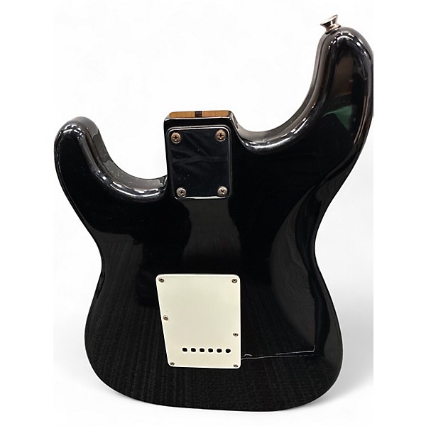 Used 1980s Squier Standard Stratocaster Black Solid Body Electric Guitar
