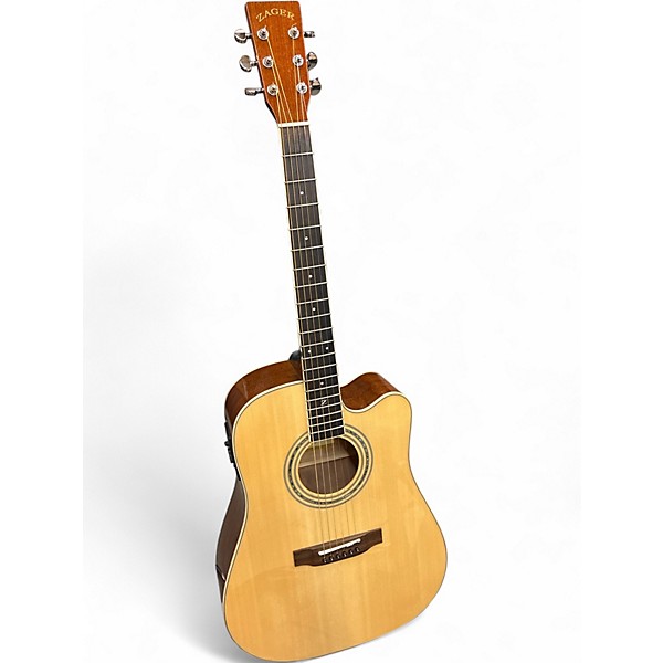 Used 2015 Zager ZAD-50CE/NA Natural Acoustic Electric Guitar