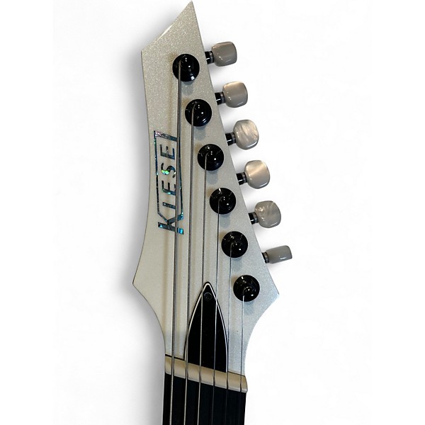Used Kiesel ARIES 6 MULTI-SCALE WHITE/BLACK EDGE Solid Body Electric Guitar