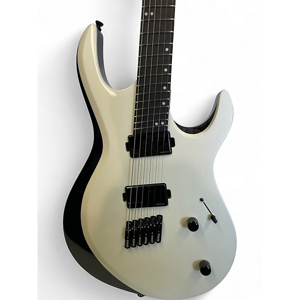 Used Kiesel ARIES 6 MULTI-SCALE WHITE/BLACK EDGE Solid Body Electric Guitar