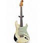 Used Fender Custom Shop GT11 Stratocaster Heavy Relic Olympic White over Black Solid Body Electric Guitar thumbnail