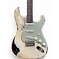 Used Fender Custom Shop GT11 Stratocaster Heavy Relic Olympic White over Black Solid Body Electric Guitar