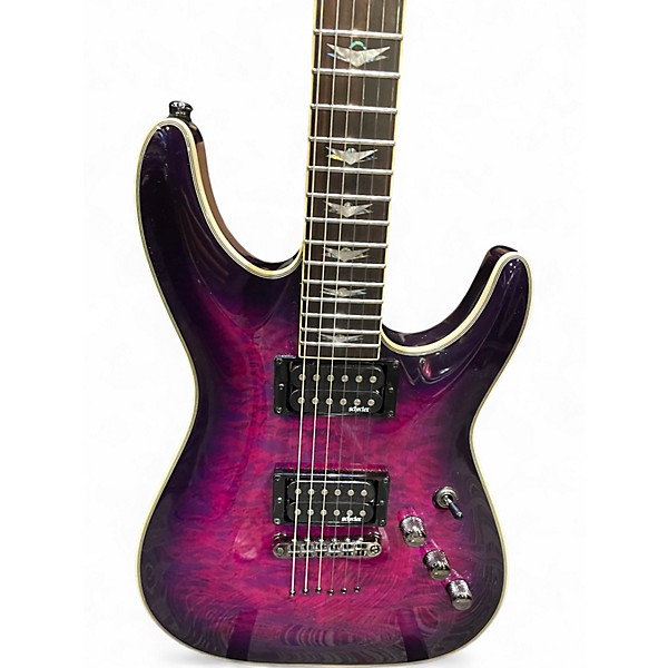 Used Schecter Guitar Research OMEN EXTREME 6 ELECTRIC MAGENTA Solid Body Electric Guitar