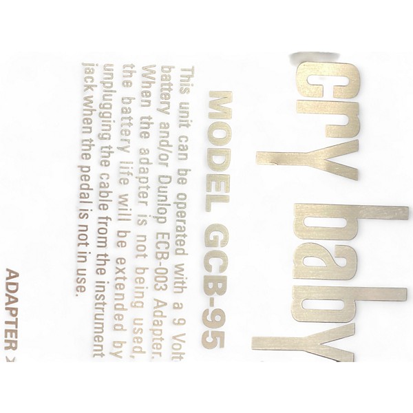 Used Dunlop GCB95 Original Crybaby Wah Effect Pedal