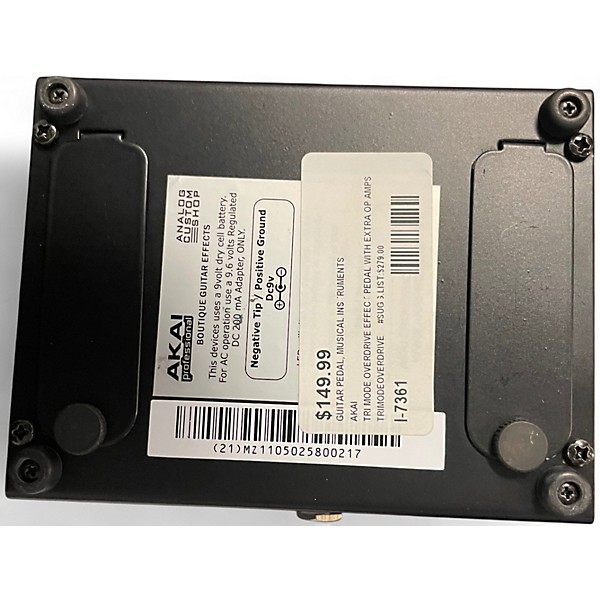 Used Akai Professional Analog Custom Shop Drive3 Tri-Mode Overdrive Effect Pedal