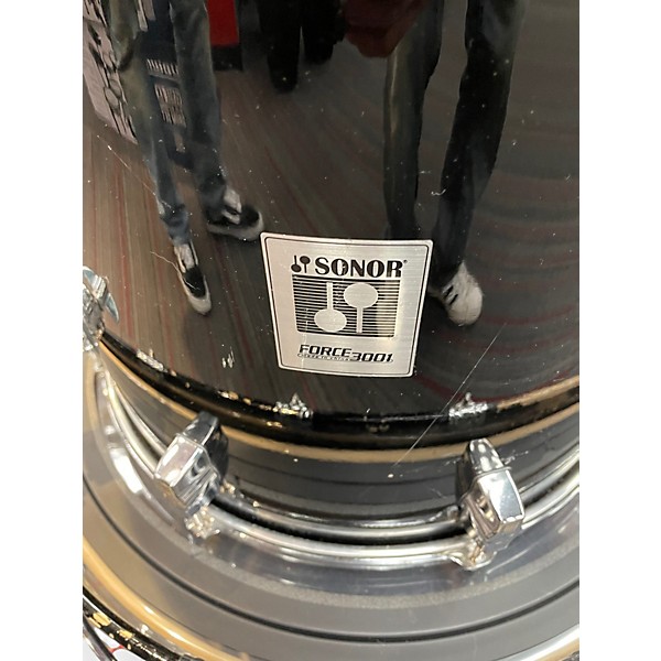 Used SONOR 4 Piece Force 3001 Black Drum Kit