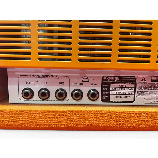 Used Orange Amplifiers OR15H 15W Tube Guitar Amp Head