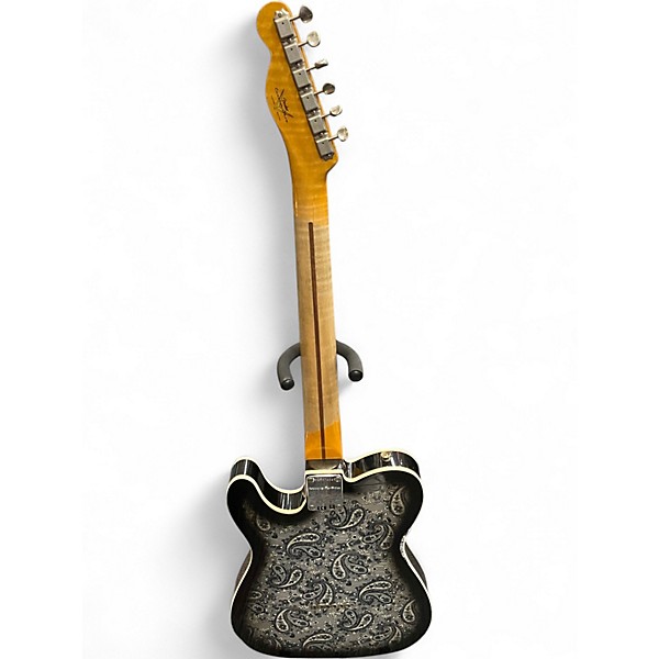 Used Fender Custom Shop Limited Dual P90 Black Paisley Hollow Body Electric Guitar