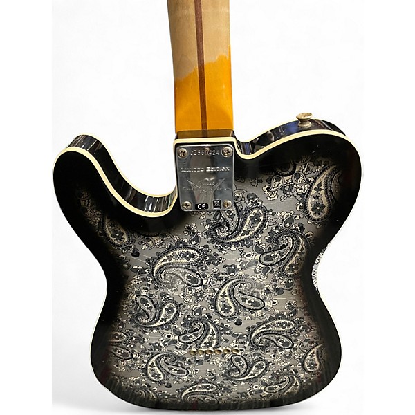 Used Fender Custom Shop Limited Dual P90 Black Paisley Hollow Body Electric Guitar