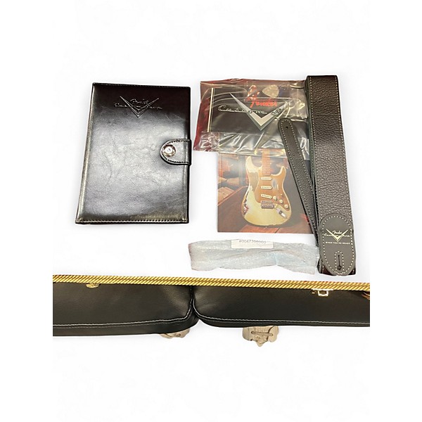 Used Fender Custom Shop Limited Dual P90 Black Paisley Hollow Body Electric Guitar