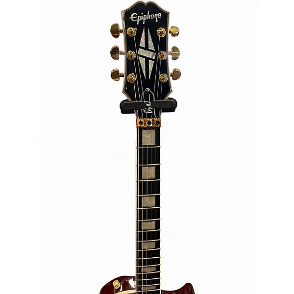 Used Epiphone ALEX LIFESON LES PAUL CUSTOM AXCESS Ruby Solid Body Electric Guitar