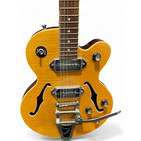 Used Epiphone Wildkat with Bigsby Natural Hollow Body Electric Guitar