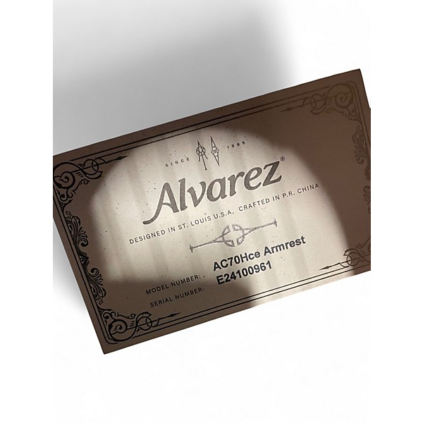 Used Alvarez AC70HCE Natural Classical Acoustic Electric Guitar