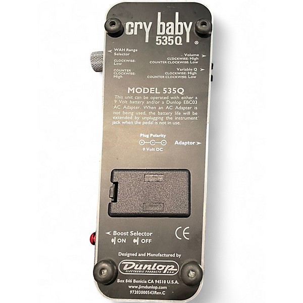 Used Dunlop 535Q Cry Baby Multi-Wah Effect Pedal