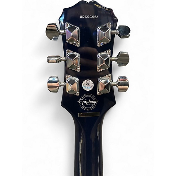 Used 2015 Epiphone Les Paul Junior Bolt On Blue Burst Solid Body Electric Guitar