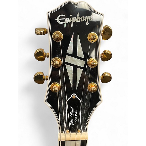Used Epiphone Les Paul Custom Ebony Solid Body Electric Guitar