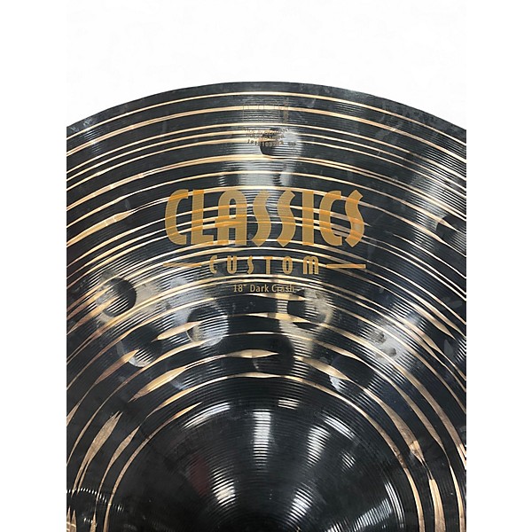 Used MEINL 18in CLASSICS CUSTOM DARK CRASH Cymbal