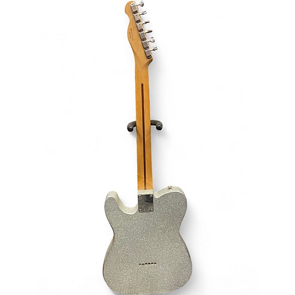 Used Fender Brad Paisley Road Worn Telecaster Silver Sparkle Solid Body Electric Guitar