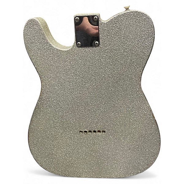 Used Fender Brad Paisley Road Worn Telecaster Silver Sparkle Solid Body Electric Guitar