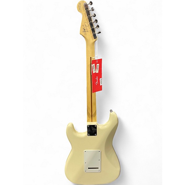 Used Fender Artist Series Jimmie Vaughan Tex-Mex Stratocaster WHITE Solid Body Electric Guitar