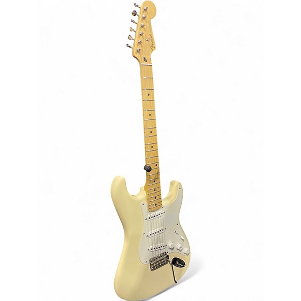 Used Fender Artist Series Jimmie Vaughan Tex-Mex Stratocaster WHITE Solid Body Electric Guitar