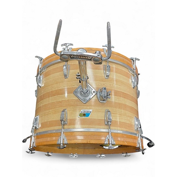 Vintage 1970s Ludwig 5 Piece Big Beat Butcher Block Wrap Drum Kit