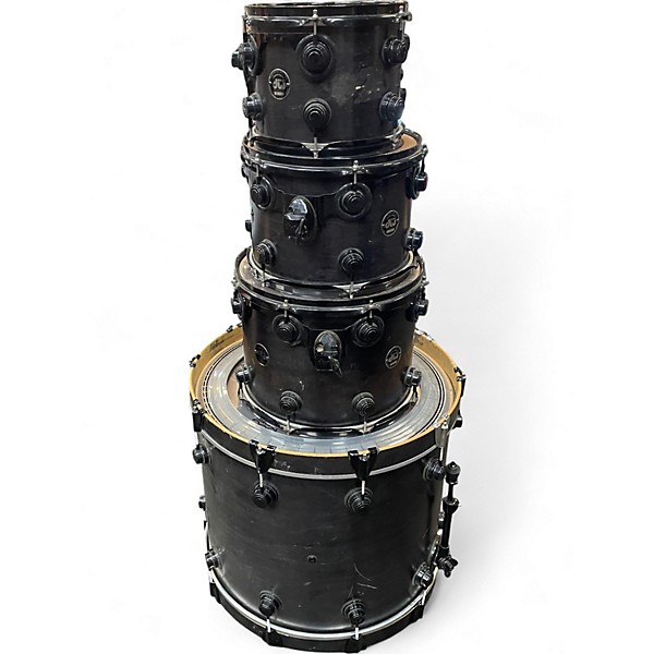 Used DW 4 Piece Collectors Series Maple Ebony Satin Drum Kit