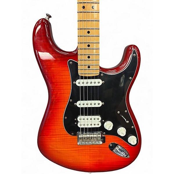 Used Fender Player Stratocaster HSS Plus Top Aged Cherry Burst Solid Body Electric Guitar