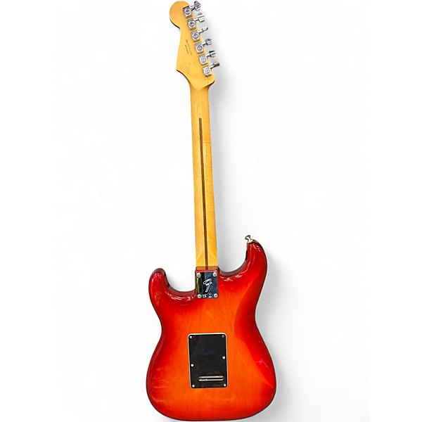 Used Fender Player Stratocaster HSS Plus Top Aged Cherry Burst Solid Body Electric Guitar