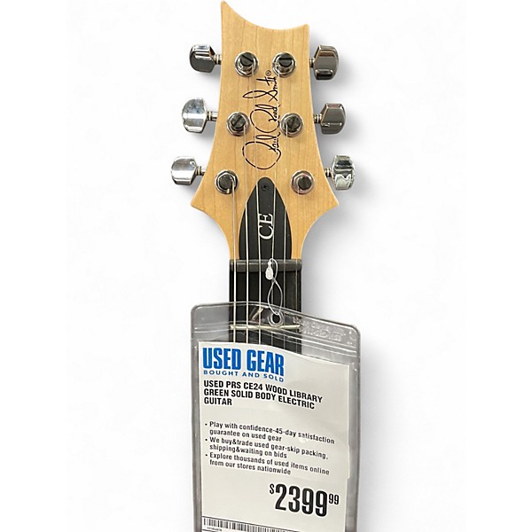 Used PRS CE24 WOOD LIBRARY Green Solid Body Electric Guitar