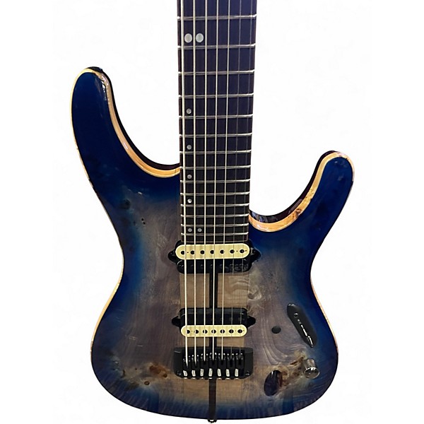 Used Ibanez Premium S1027PBF Blue Burst Solid Body Electric Guitar