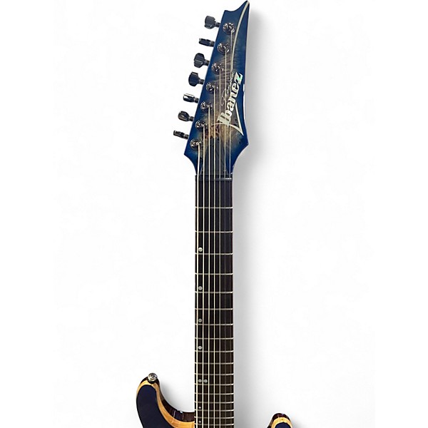 Used Ibanez Premium S1027PBF Blue Burst Solid Body Electric Guitar