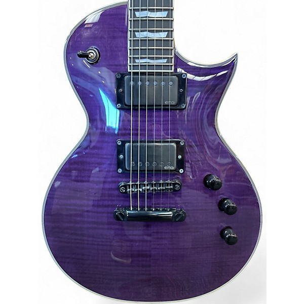 Used ESP LTD EC1000 Deluxe Trans Purple Solid Body Electric Guitar
