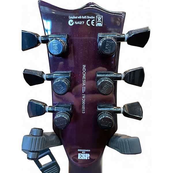 Used ESP LTD EC1000 Deluxe Trans Purple Solid Body Electric Guitar