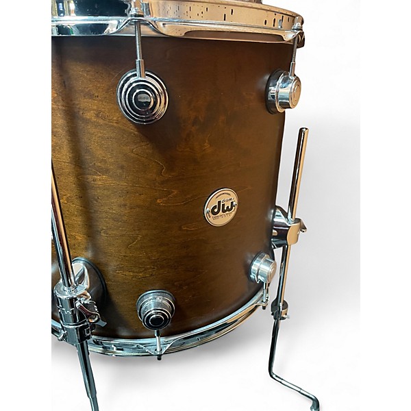 Used DW 4 Piece Collectors Series Chocolate Satin Drum Kit